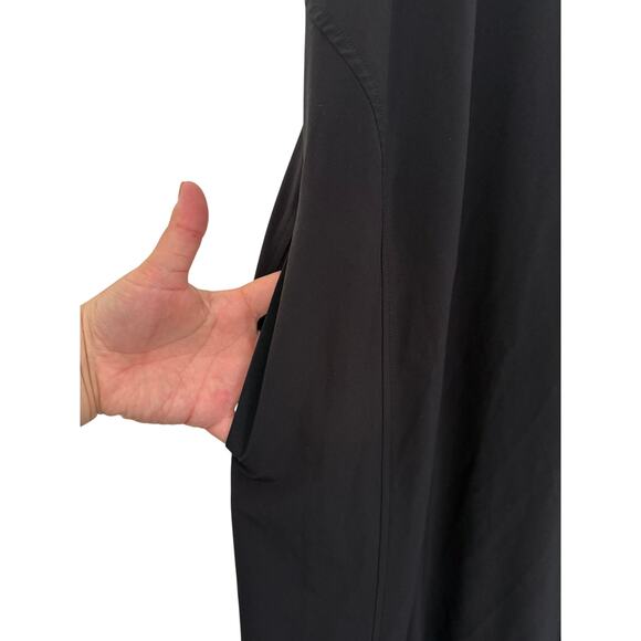 Black Athleta Womens Maxi Tank Racerback Dress with 2 Pockets - Medium - Picture 5 of 5